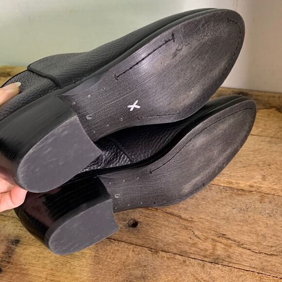 Sam Edelman black‎ pebbled boots leather shirt ankle western booties - Picture 9 of 10